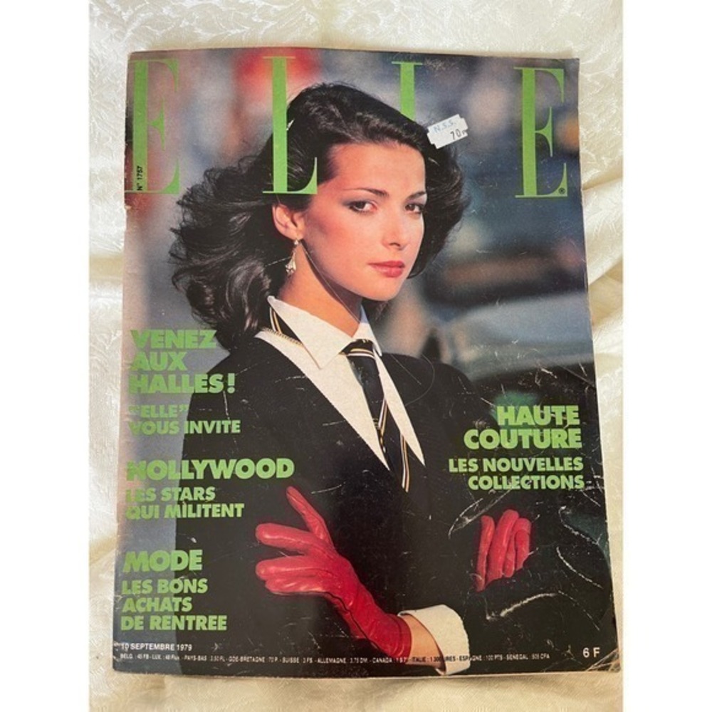 Vintage Fashion Magazine September 1979 French Elle Andre Carrara, Fonda, Brando